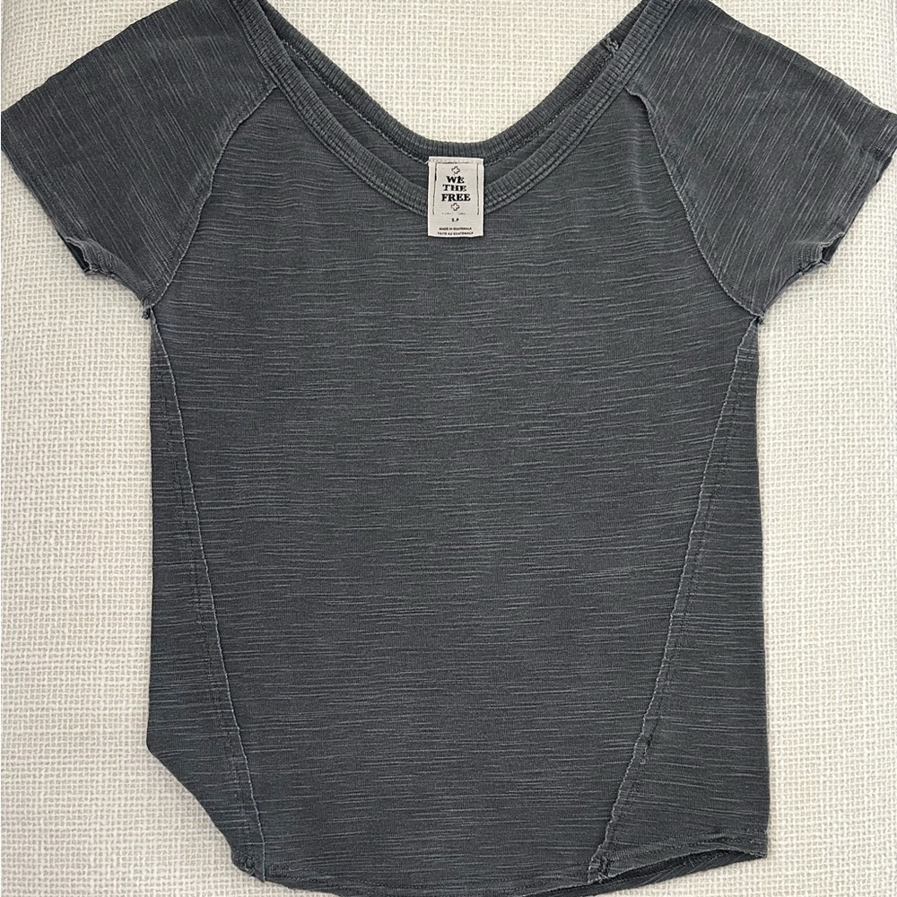 We The Free Charcoal Short Sleeve Tee